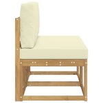 vidaXL 2 pc Sofa de milieu extérieur Bois d'Acacia Massif Blanc
