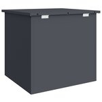 vidaXL Boîte de Rangement Extérieure Anthracite 55 x 50 5 x 50 cm