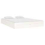 vidaXL Cadre de lit sans matelas blanc bois massif 135x190 cm
