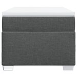 vidaXL Sommier à lattes de lit et matelas Gris foncé 90x190 cm Tissu