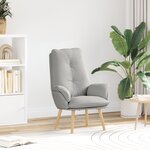 vidaXL Fauteuil relaxant en tissu gris nuage
