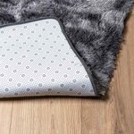 vidaXL Tapis Shaggy à poils longs NAVARRA gris foncé 200x290 cm