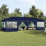 vidaXL Tente de fête Bleu  Blanc 800 x 400 x 266 cm Polyester  Acier