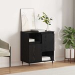 vidaXL Buffet Chêne noir 60 x 35 x 70 cm Bois d'ingénierie