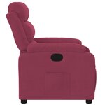 vidaXL Fauteuil inclinable rouge bordeaux velours