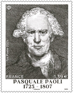 Timbre - Pasquale Paoli (1725-1807) - Lettre verte