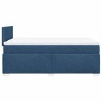 vidaXL Sommier à lattes de lit avec matelas Bleu 120x200 cm Tissu