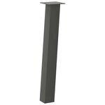 vidaXL Pieds de table console 4 pièces Anthracite 72 cm Acier