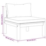 vidaXL Ensemble de canapés 2 Pièces et coussins blanc crème Acacia solide