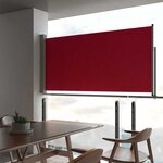 vidaXL Auvent latéral rétractable de patio 120x300 cm Rouge