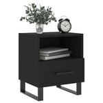 vidaXL Tables de chevet 2 Pièces noir 40x35x47 5 cm bois d’ingénierie