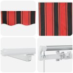 vidaXL Store Manuel Rétractable avec LED Orange et Marron 600x350 cm
