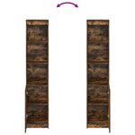 vidaXL Buffet haut chêne fumé 37 5x35x180 cm bois d'ingénierie