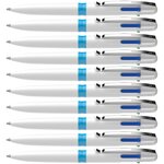 Stylo à bille Take 4 blanc Épaisseurs de trait M x 10 SCHNEIDER
