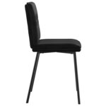 vidaXL Chaises à manger lot de 4 Noir Velours