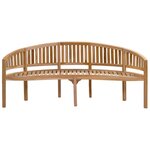 vidaXL Banc de jardin en forme de banane 200 cm bois de teck solide