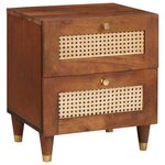 vidaXL Tables de chevet avec tiroir 2 Pièces 40 x 33.5 x 46 cm