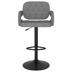 vidaXL Tabourets de bar lot de 2 gris clair tissu