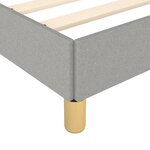 vidaXL Cadre de lit sans matelas gris clair 140x190 cm tissu