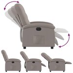 vidaXL Fauteuil inclinable électrique Taupe Tissu