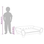 vidaXL Canapé pour enfants noir 70x45x26 cm velours