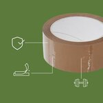 Pack and Move - Lot 36 rouleaux ruban adhésif marron pour emballage et déménagement - 66 m - Qualité Premium