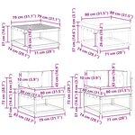 vidaXL Ensemble de canapés d'extérieur 7 Pièces Blanc et anthracite