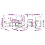 vidaXL Ensemble de canapés d'extérieur 6 pc Naturel et Crème