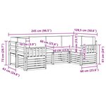 vidaXL Ensemble de canapés d'extérieur 5 pc Blanc et Crème Polyester