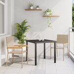 Chaises de jardin empilables vidaXL avec coussins - 2 Pièces - Beige en Poly Rattan