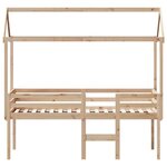 vidaXL Lit haut sans matelas 75x190 cm bois de pin massif