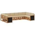 vidaXL Ensemble de canapés d'extérieur 7 pc Naturel