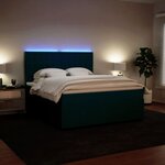 vidaXL Sommier à lattes de lit et matelas bleu 180x200 cm velours