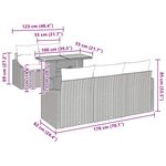 vidaXL Ensemble de salle à manger pour jardin avec coussin Beige  Gris