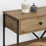 vidaXL Table console avec tiroir chêne artisanal Bois d'ingénierie