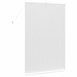 vidaXL Store de Fenêtre avec des rideaux Blanc Aluminium