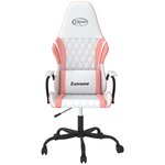 vidaXL Chaise de jeu Blanc et rose Similicuir