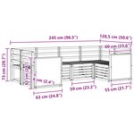 vidaXL Ensemble de canapés d'extérieur 5 pc Naturel
