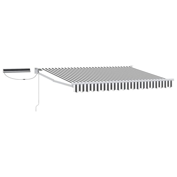 vidaXL Auvent rétractable électrique Anthracite et blanc 3 5 x 2 5 m