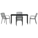 vidaXL Set de repas de jardin 5 pièces Anthracite Acier