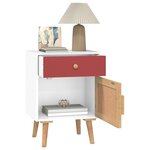vidaXL Tables de chevet 2 Pièces blanc 40x30x55 cm bois d'ingénierie