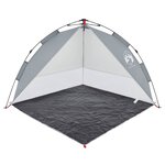 vidaXL Tente de plage gris libération rapide imperméable