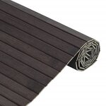 vidaXL Tapis rectangulaire marron foncé 100x400 cm bambou