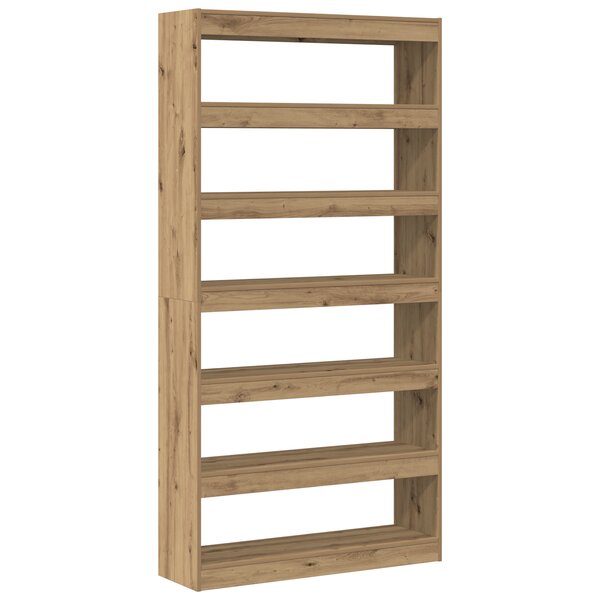 vidaXL Bibliothèque Chêne artisanal Bois massif 100 x 30 x 198 cm