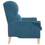 vidaXL fauteuil Bleu 76 x 94 x 102 cm Velours