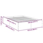 vidaXL Cadre de lit sans matelas chêne sonoma 120x200 cm