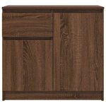 vidaXL Buffet avec tiroir chêne brun 71x35x65 cm bois d'ingénierie