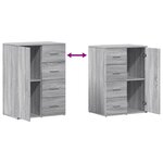 vidaXL Buffets 2 Pièces sonoma gris 59x39x80 cm bois d'ingénierie