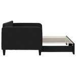 vidaXL Lit de jour avec gigogne sans matelas noir 90x200 cm