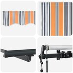 vidaXL Auvent Rétractable Multicolore 500 × 300 cm Tissu et Métal